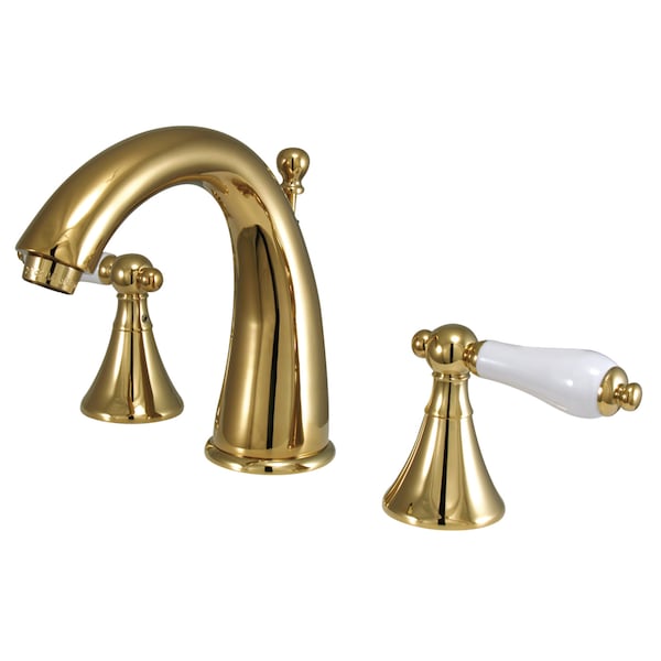 8" Widespread Bathroom Faucet, Polished Brass